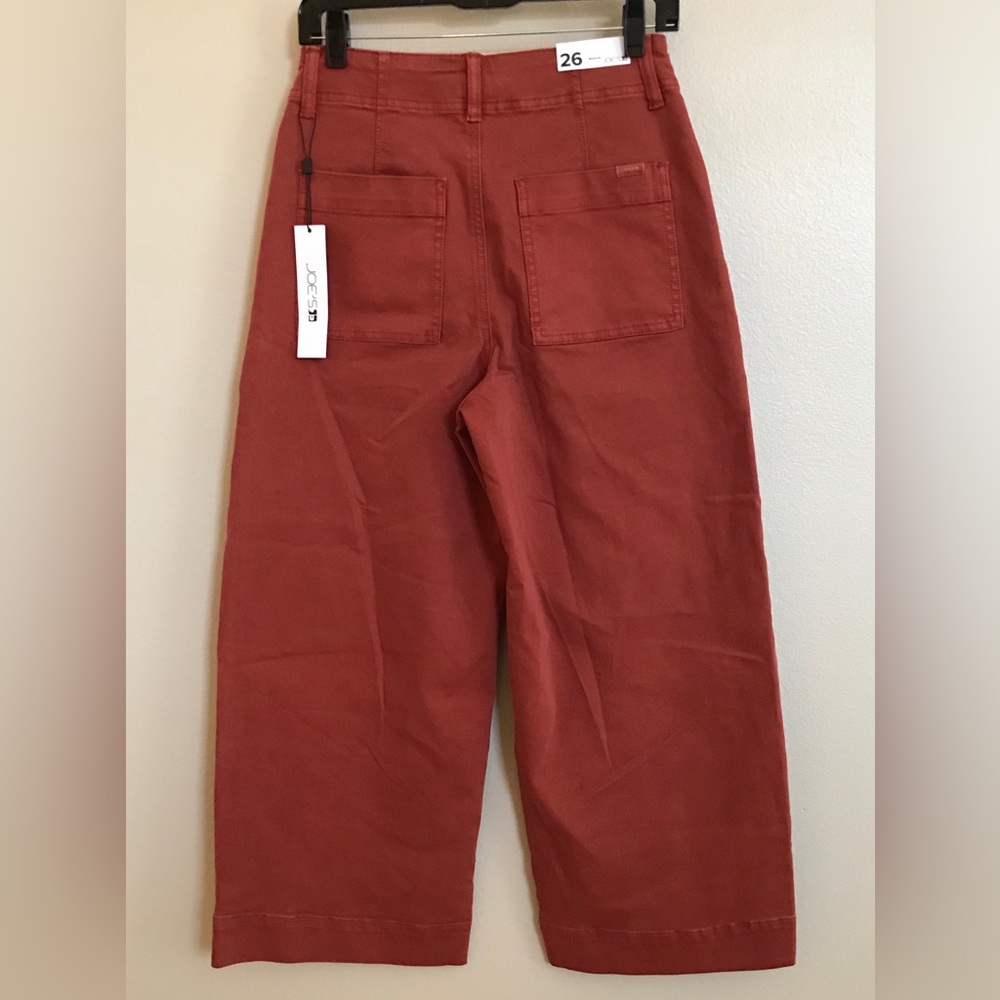 Joe’s Jeans x Anthropologie Chloe High Rise Wide Leg Pants Burnt Henna NWT Sz 26 - Picture 8 of 16